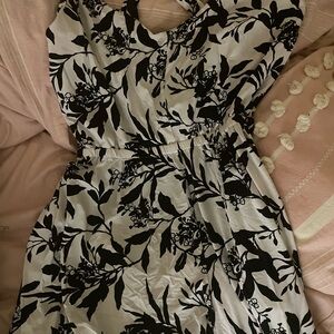 Athena Black and White Floral Jumpsuit